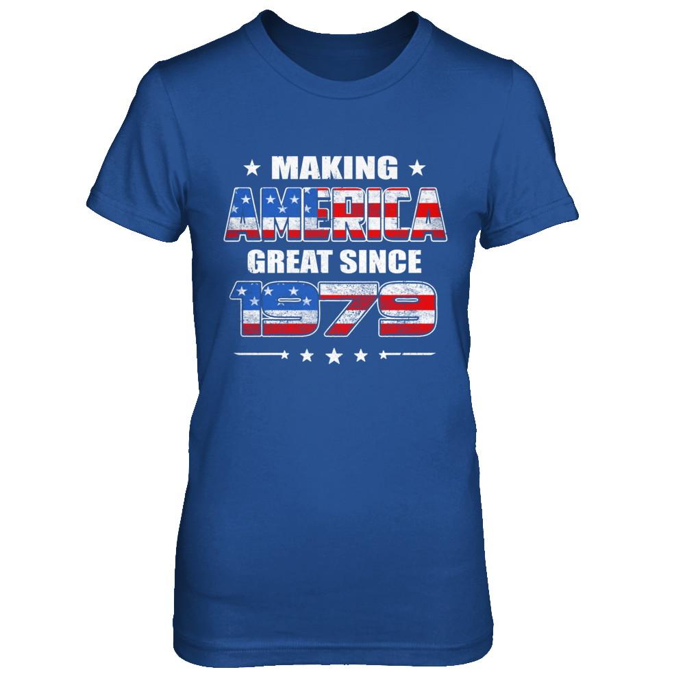 Making America Great Since 1979 42th Birthday-T-Shirt & Hoodie-Women's T-Shirt-Royal