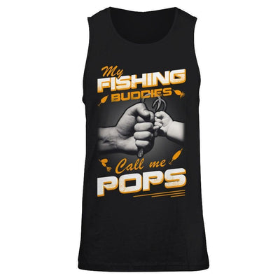 My Fishing Buddies Call Me Pops-T-Shirt & Hoodie-Unisex Tank-Black