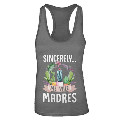 Sincerely Me Vale Madres Cactus-T-Shirt & Tank Top-Women's Ideal Racerback Tank-Dark Grey