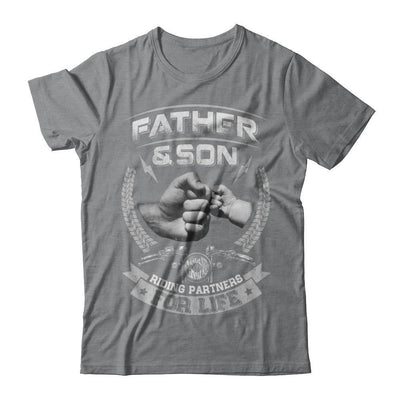 Motocross Father And Son Riding Partners For Life-T-Shirt & Hoodie-Classic T-Shirt-Sport Grey