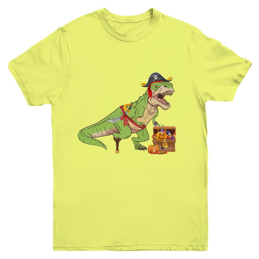 Dinosaurs T-Rex Pirate Halloween Saurus For Kids Youth-Youth Shirt-Youth T-Shirt-Daisy