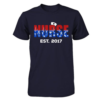 Nurses Est 2017 Graduation-T-Shirt & Hoodie-Premium T-Shirt-Midnight Navy