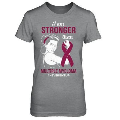 I Am Stronger Than Multiple Myeloma Awareness Support-T-Shirt & Hoodie-Women's T-Shirt-Sport Grey