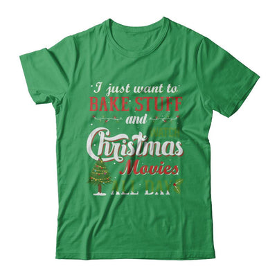 I Just Want To Bake Stuff And Watch Christmas Movies All Day-T-Shirt & Sweatshirt-Premium T-Shirt-Kelly Green