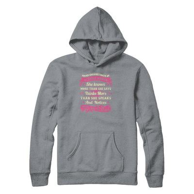 October Woman She Knows More Than She Says Birthday Gift-T-Shirt & Tank Top-Pullover Hoodie-Light Steel
