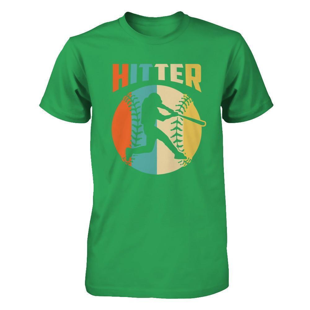 Classic Vintage Retro Style Hitter Baseball-T-Shirt & Hoodie-Premium T-Shirt-Kelly Green