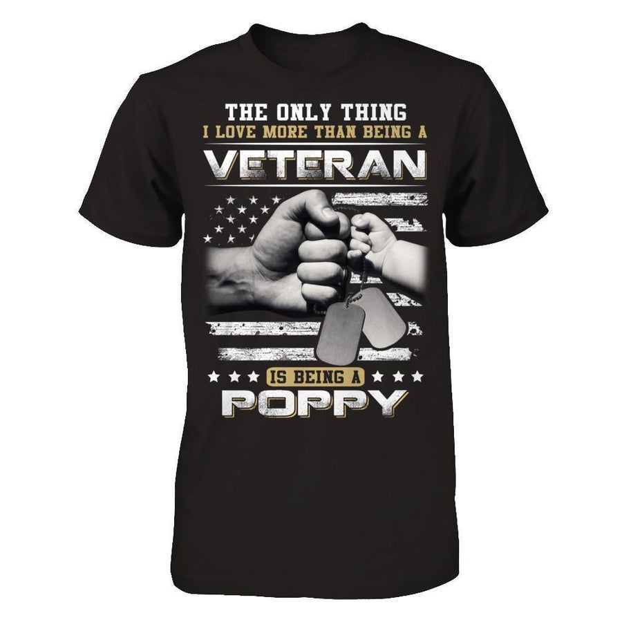 I Love More Than Being A Veteran Is Being A Poppy-T-Shirt & Hoodie-Classic T-Shirt-Black