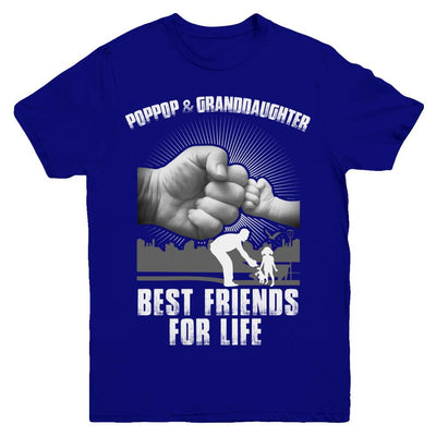 Poppop And Granddaughter Best Friends For Life Youth-Youth Shirt-Youth T-Shirt-Navy