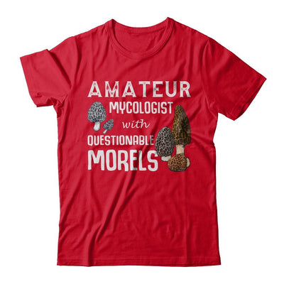 Amateur Mycologist With Questionable Morels-T-Shirt & Hoodie-Premium T-Shirt-Red