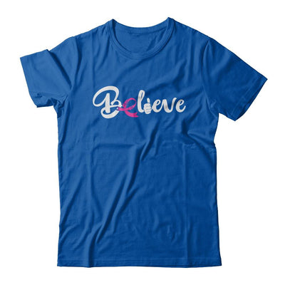 Believe Breast Cancer Awareness Fight-T-Shirt & Sweatshirt-Premium T-Shirt-Royal