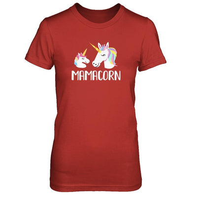 Mamacorn Unicorn Mom And Baby Mothers Day-T-Shirt & Tank Top-Women's T-Shirt-Red