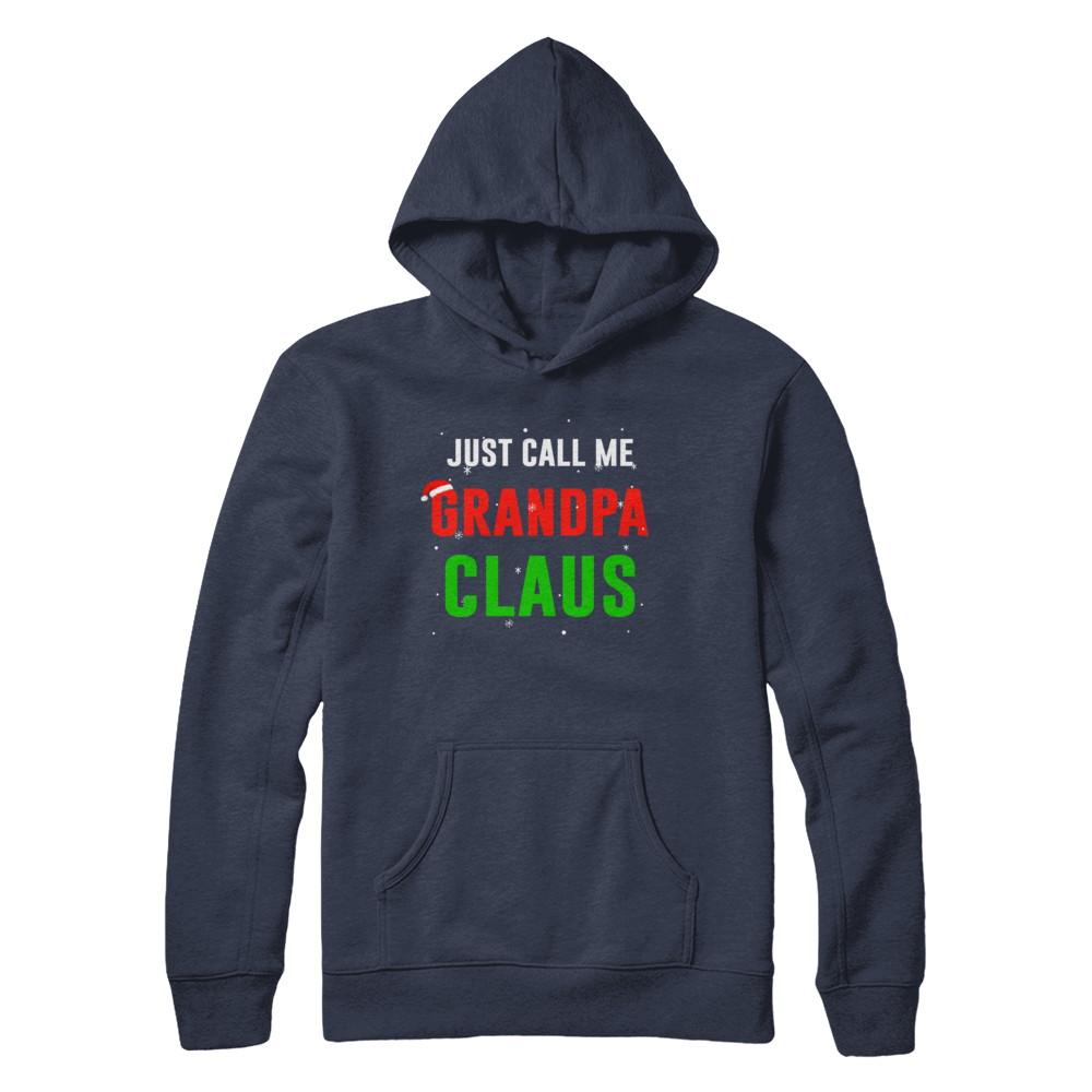 Santa Grandpa Claus Matching Family Christmas Pajamas-T-Shirt & Sweatshirt-Pullover Hoodie-Navy