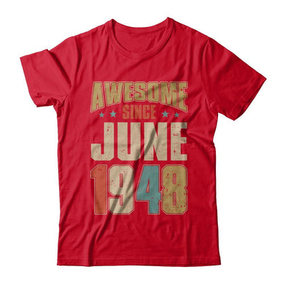 Vintage Retro Awesome Since June 1948 73th Birthday-T-Shirt & Hoodie-Premium T-Shirt-Red