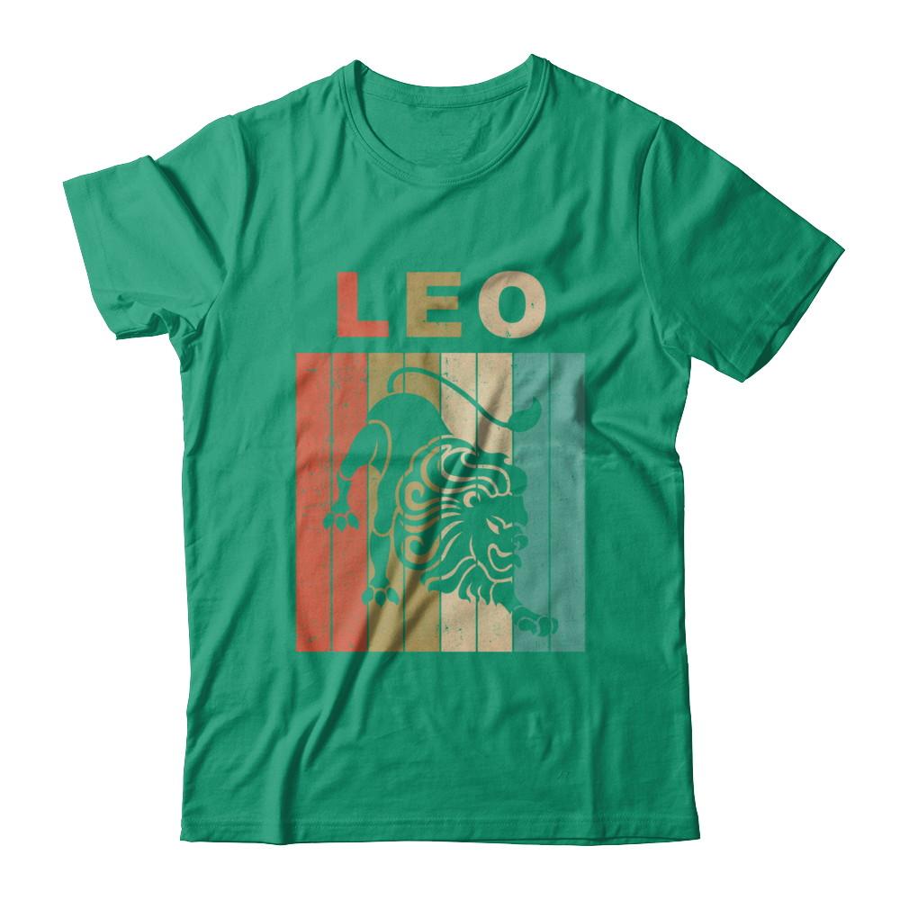 Vintage Leo Zodiac July August Birthday Gift-T-Shirt & Hoodie-Classic T-Shirt-Kelly Green