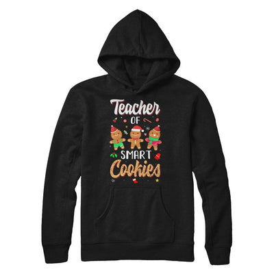Cute Teacher Of Smart Cookies Merry Xmas Christmas-T-Shirt & Sweatshirt-Pullover Hoodie-Black