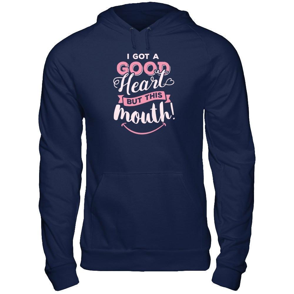 I Got A Good Heart But This Month-T-Shirt & Tank Top-Pullover Hoodie-Navy