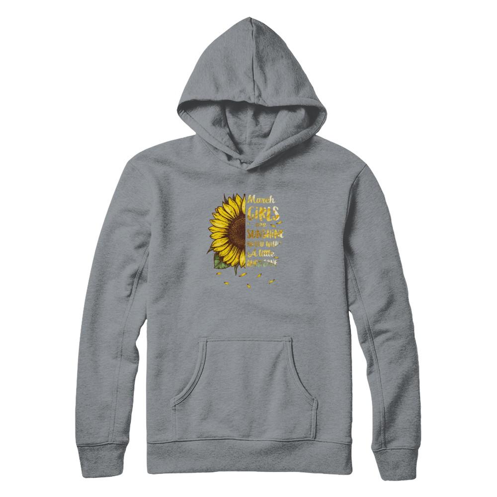 March Girls Are Sunshine Mixed With A Little Hurricane-T-Shirt & Tank Top-Pullover Hoodie-Light Steel