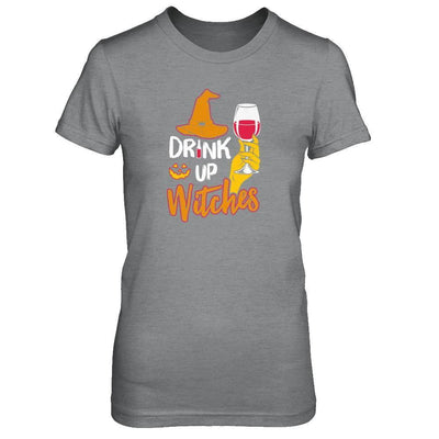 Drink Up Witches Funny Halloween Wine Lover-T-Shirt & Tank Top-Women's T-Shirt-Sport Grey