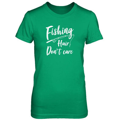Fishing Hair Don't Care-T-Shirt & Tank Top-Women's T-Shirt-Irish Green