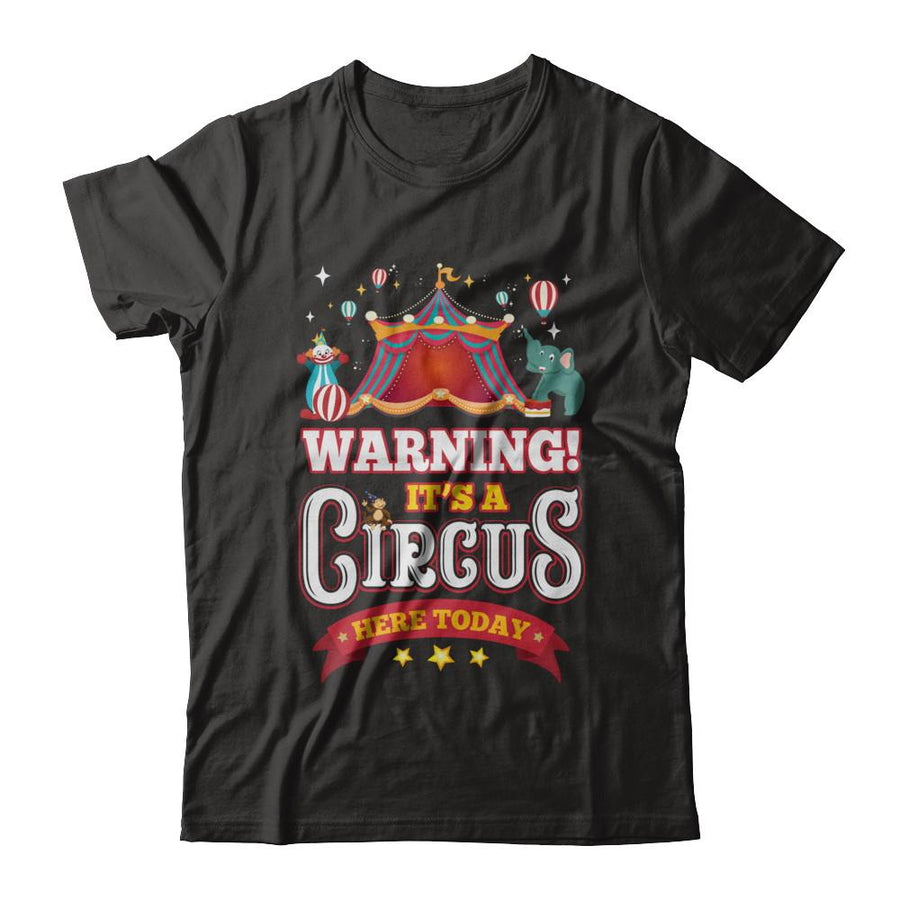 Circus Carnival Warning Birthday Children Party-T-Shirt & Hoodie-Classic T-Shirt-Black