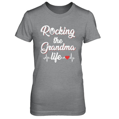 Rocking The Grandma Life Mothers Day Gifts-T-Shirt & Hoodie-Women's T-Shirt-Sport Grey