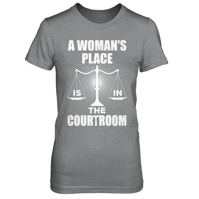 Lawyer Graduation A Woman's Place Is In The Courtroom-T-Shirt & Hoodie-Women's T-Shirt-Sport Grey