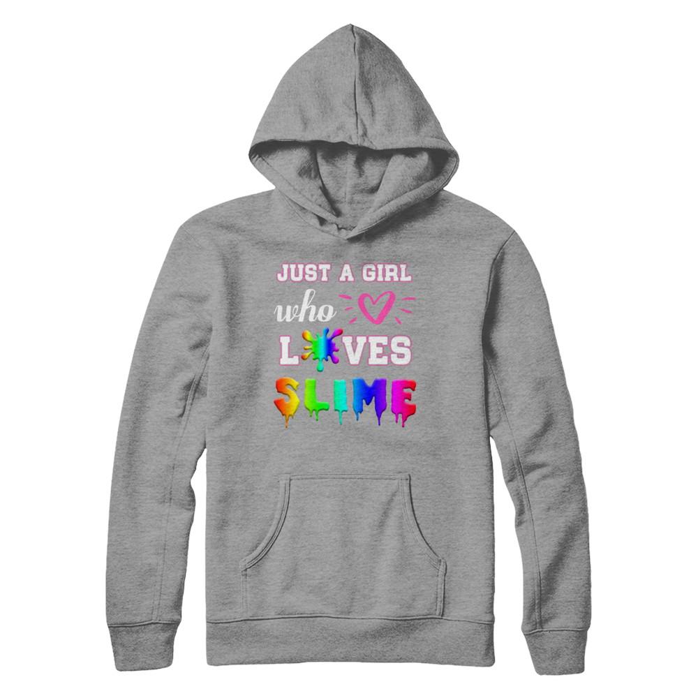 Just A Girl Who Loves Slime-T-Shirt & Hoodie-Pullover Hoodie-Sport Grey