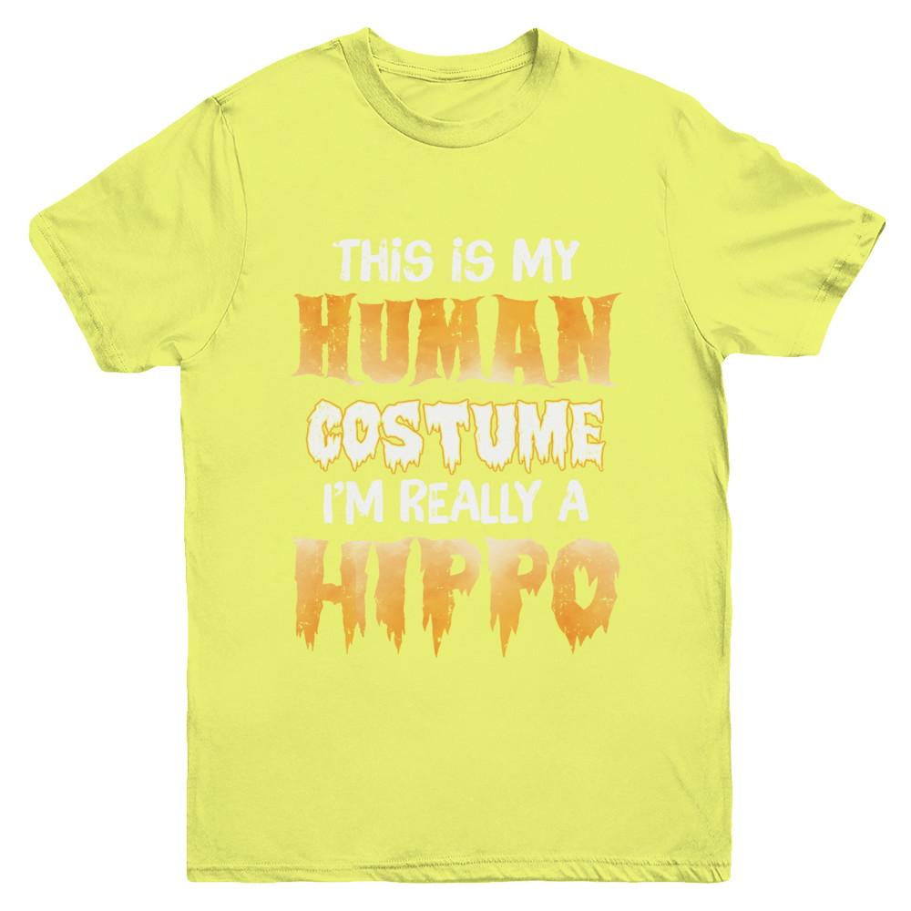 This Is My Human Costume Hippo Halloween Youth-Youth Shirt-Youth T-Shirt-Daisy