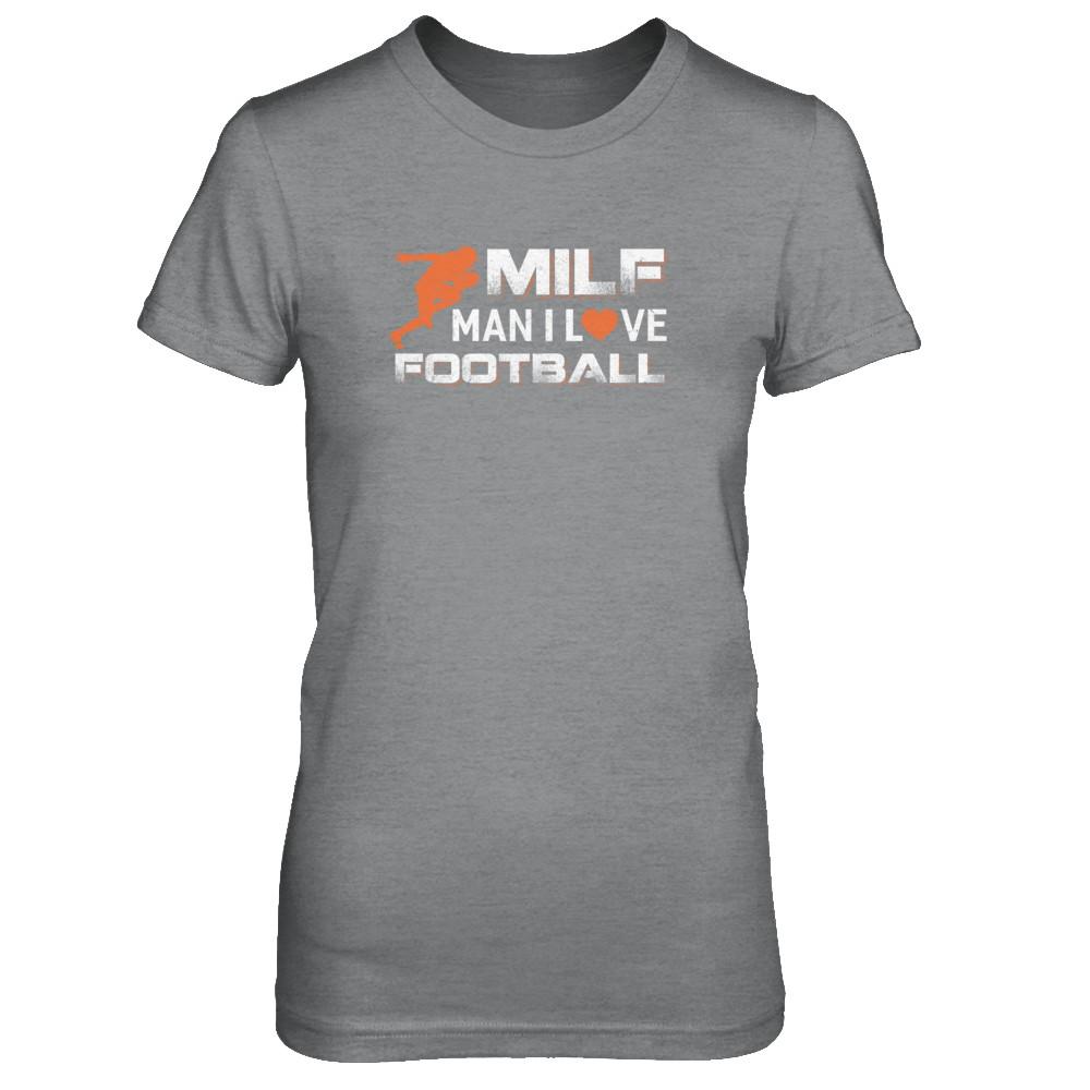 MILF Man I Love Football-T-Shirt & Tank Top-Women's T-Shirt-Sport Grey