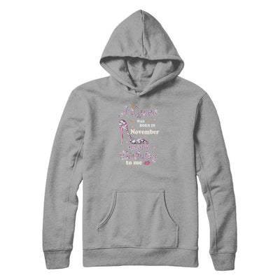 A Queen Was Born In November Happy Birthday To Me Gift-T-Shirt & Tank Top-Pullover Hoodie-Light Steel
