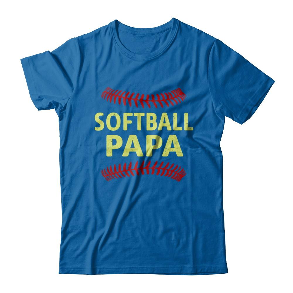 Softball Papa-T-Shirt & Hoodie-