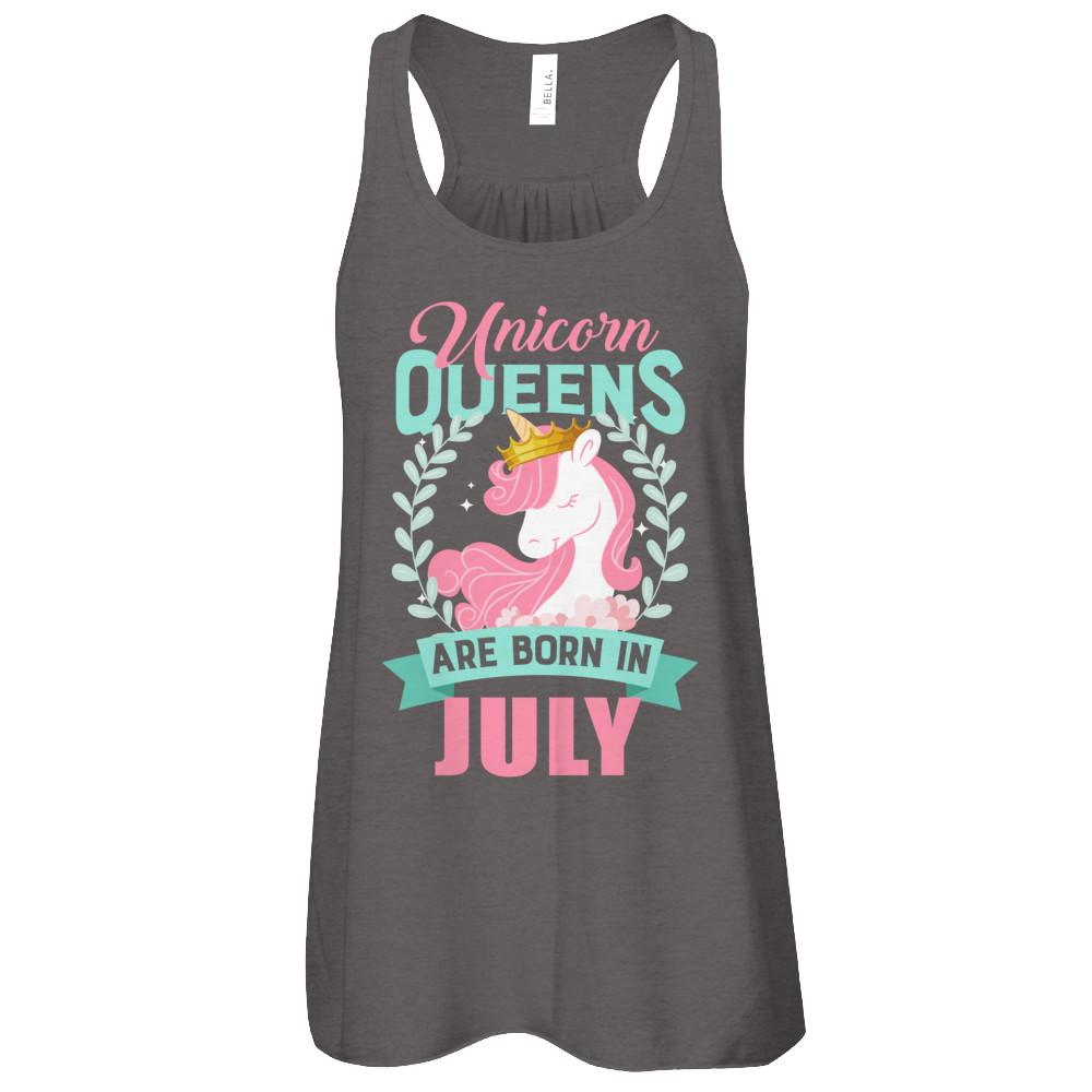 Unicorn Queens Are Born In July Birthday Gift-T-Shirt & Tank Top-