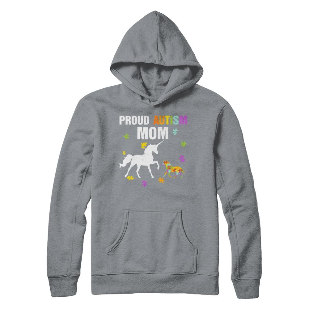 Proud Autism Mom Unicorn Autism Awareness-T-Shirt & Hoodie-