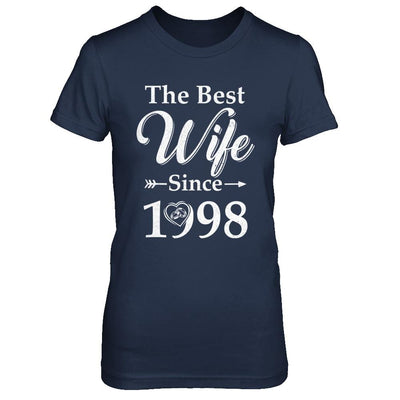 23th Married Together Anniversary Since 1998 Husband Wife-T-Shirt & Hoodie-Women's T-Shirt-Navy
