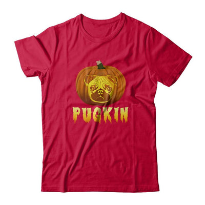 Pugkin Funny Pumpkin Pug Halloween-T-Shirt & Hoodie-Classic T-Shirt-Red
