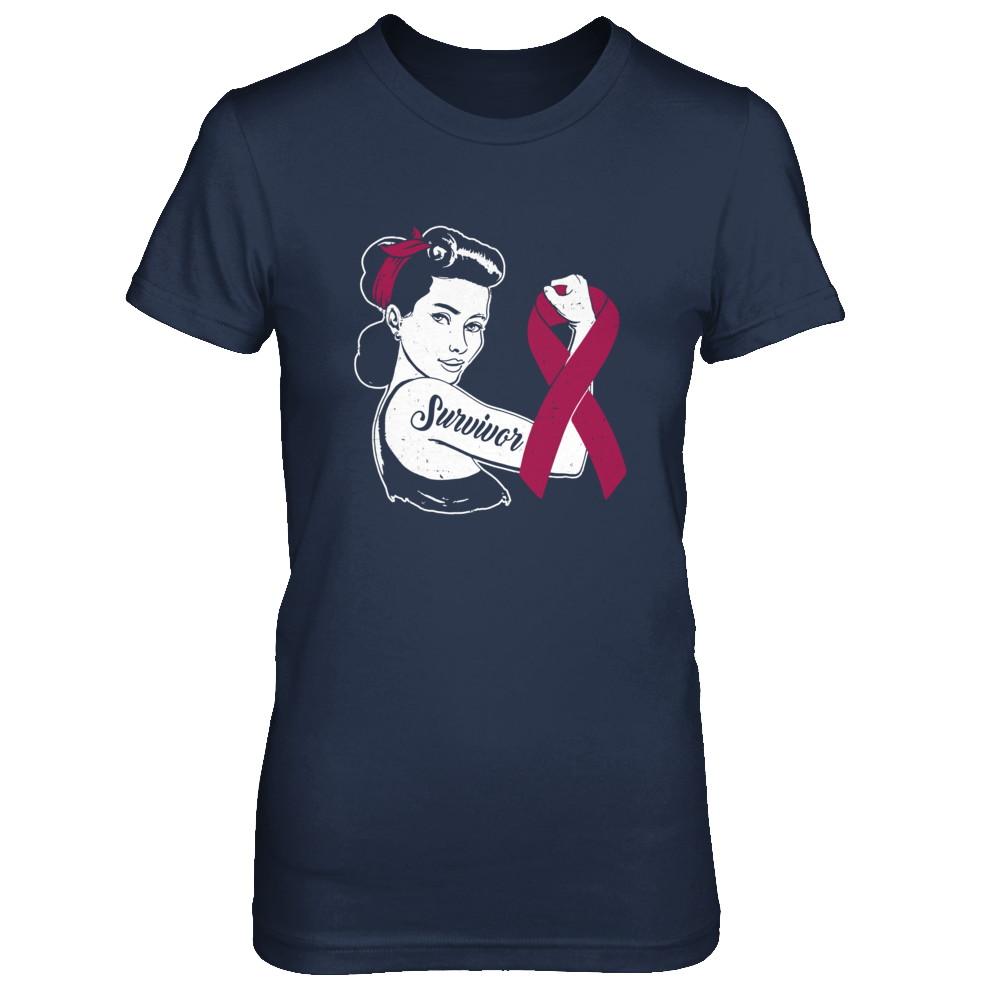 We Can Cure It Multiple Myeloma Awareness Survivor-T-Shirt & Hoodie-Women's T-Shirt-Navy