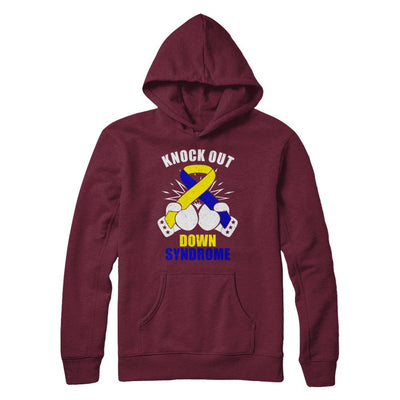 Boxing knock out Down Syndrome Awareness Support-T-Shirt & Hoodie-Pullover Hoodie-Maroon