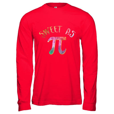 Sweet As Pi Day Teacher 3.14 Funny Math-T-Shirt & Hoodie-Long Sleeve T-Shirt-Red