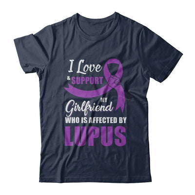 Lupus Awareness Support Purple Girlfriend Boyfriend-T-Shirt & Hoodie-Classic T-Shirt-Navy