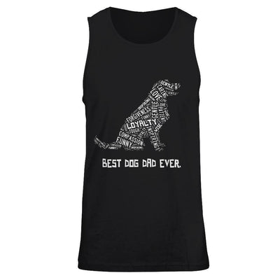 Best Dog Dad Ever Golden Retriever Lovers-T-Shirt & Hoodie-Unisex Tank-Black