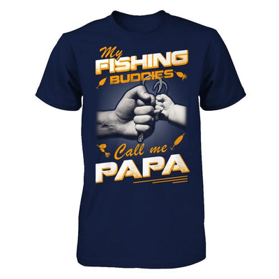 My Fishing Buddies Call Me Papa-T-Shirt & Hoodie-Classic T-Shirt-Navy