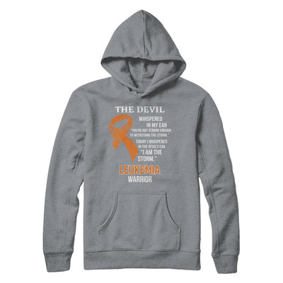 I Am The Storm Support Leukemia Awareness Warrior Gift-T-Shirt & Hoodie-Pullover Hoodie-Light Steel