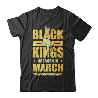 Black Kings Are Born In March Birthday-T-Shirt & Hoodie-Classic T-Shirt-Black