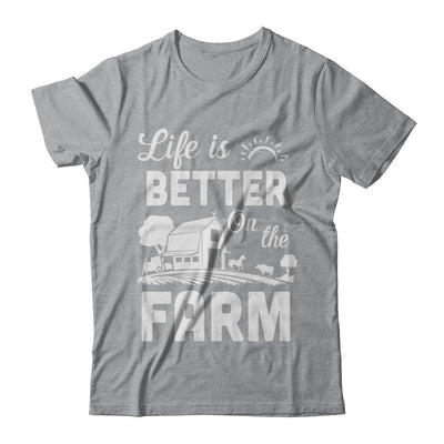 Life Is Better On The Farm Farmer-T-Shirt & Hoodie-Classic T-Shirt-Sport Grey