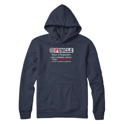 Funcle Like A Normal Uncle Only Firefighter Funny-T-Shirt & Hoodie-Pullover Hoodie-Navy