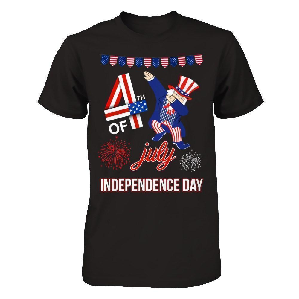Funny Dabbing Uncle Independence Day 4Th Of July-T-Shirt & Hoodie-Premium T-Shirt-Black