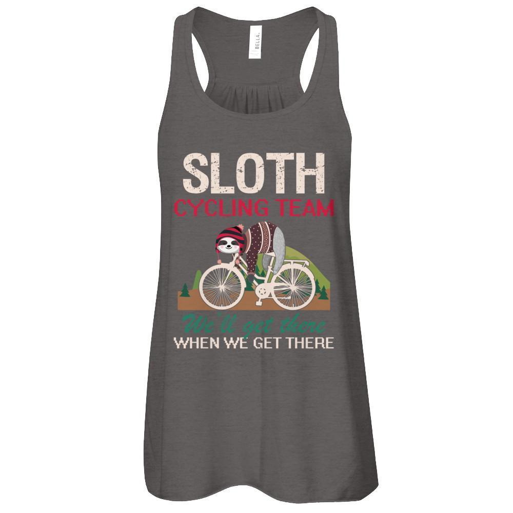Sloth Cycling Team Lazy Sloth Sleeping On Bicycle-T-Shirt & Tank Top-
