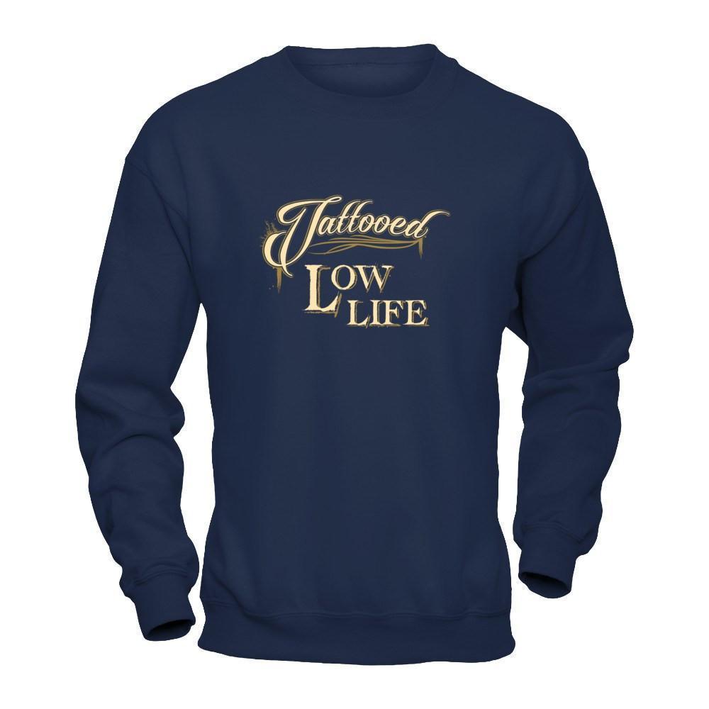 Tattooed Low Life-T-Shirt & Tank Top-Crewneck Sweatshirt-Navy