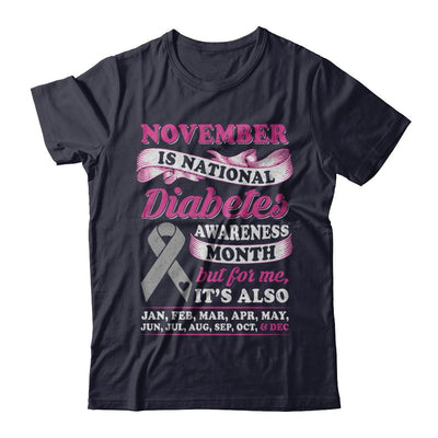 November Is National Diabetes Awareness Month-T-Shirt & Hoodie-Premium T-Shirt-Midnight Navy