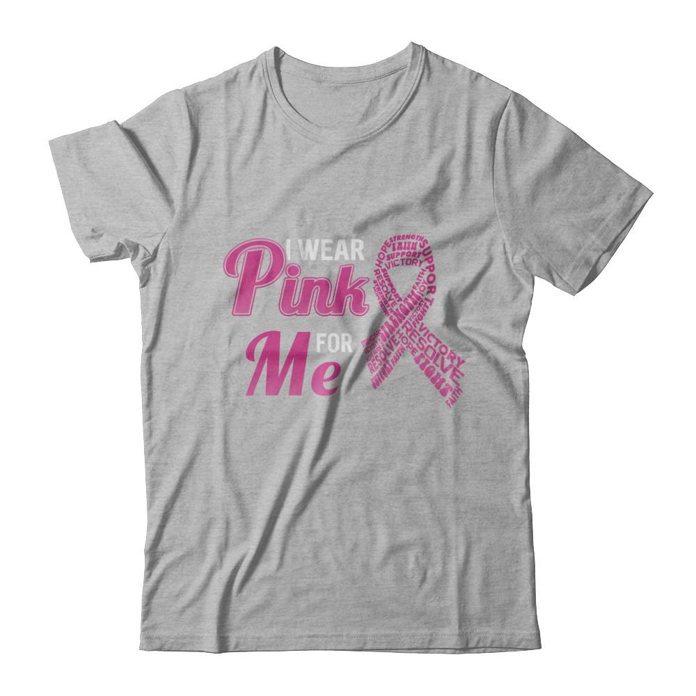 I Wear Pink For Me Breast Cancer Awareness-T-Shirt & Hoodie-Premium T-Shirt-Heather Gray